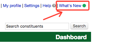 What's New widget